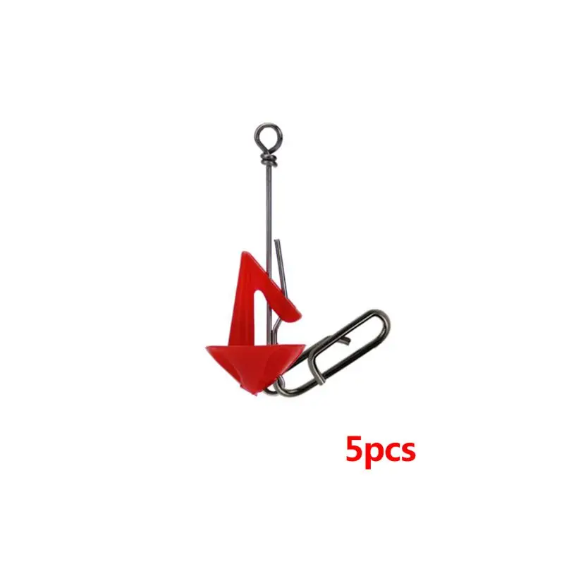 

5 Pcs/pack Quick Decoupling Simple Plastic Red Umbrella Shape Metal Quick Decoup Gadget Fishing Accessories