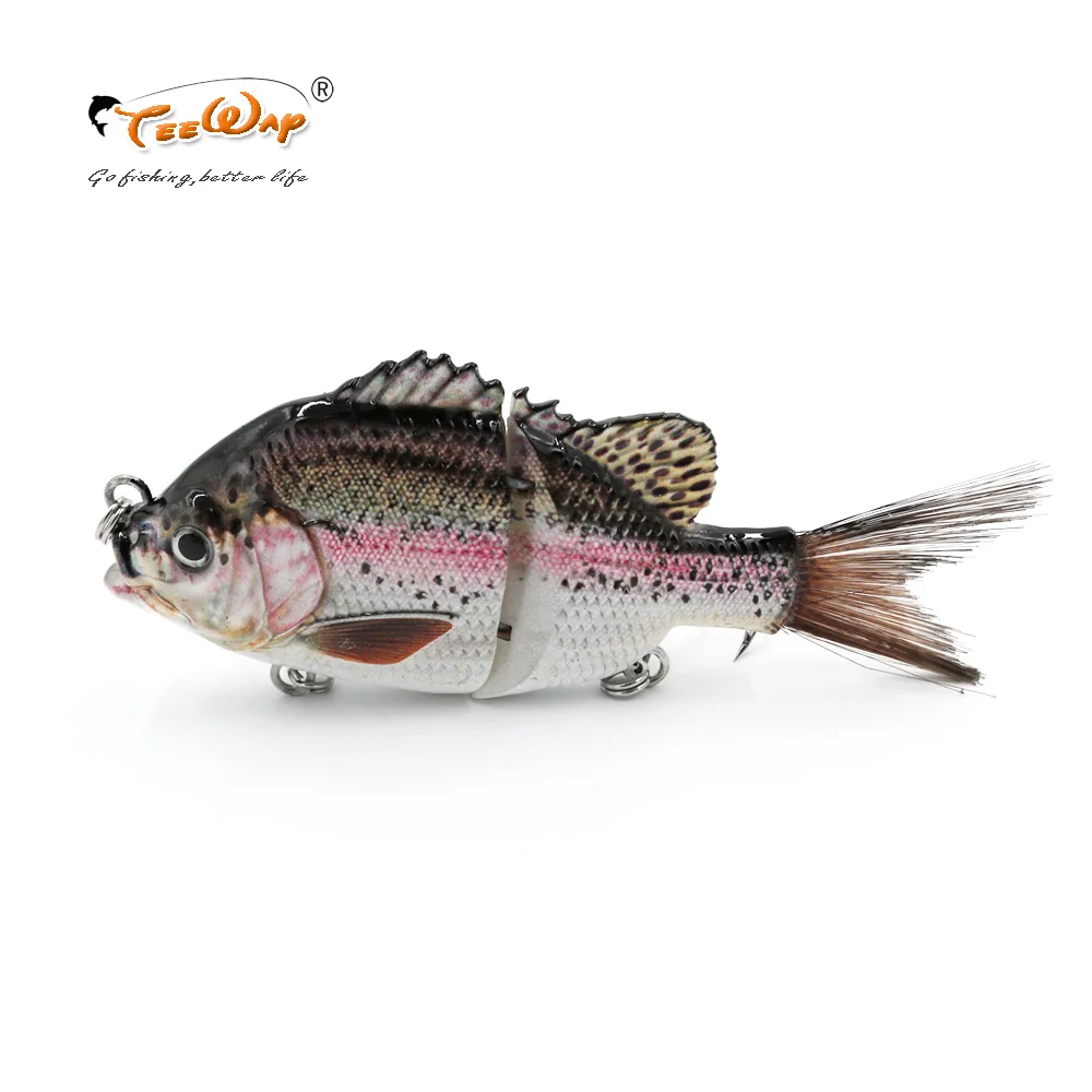 1 قطع 12.5 سنتيمتر 38 جرام 2-segement teeway isca الاصطناعي موسكي بايك إغراء الصيد السحر swimbait crankbait الصلب بيت الصيد التبعي