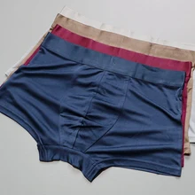 3 упаковки, чистый шелк, вязаное Мужское нижнее белье, боксеры, размер L, XL, 2XL, 3XL, SG104