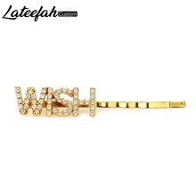 Lateefah, персонализированная, розовая, золотая, серебряная, дизайн, женские заколки для волос, подарок для женщин, прически и на заказ, повседневная одежда для волос с надписью Etsy