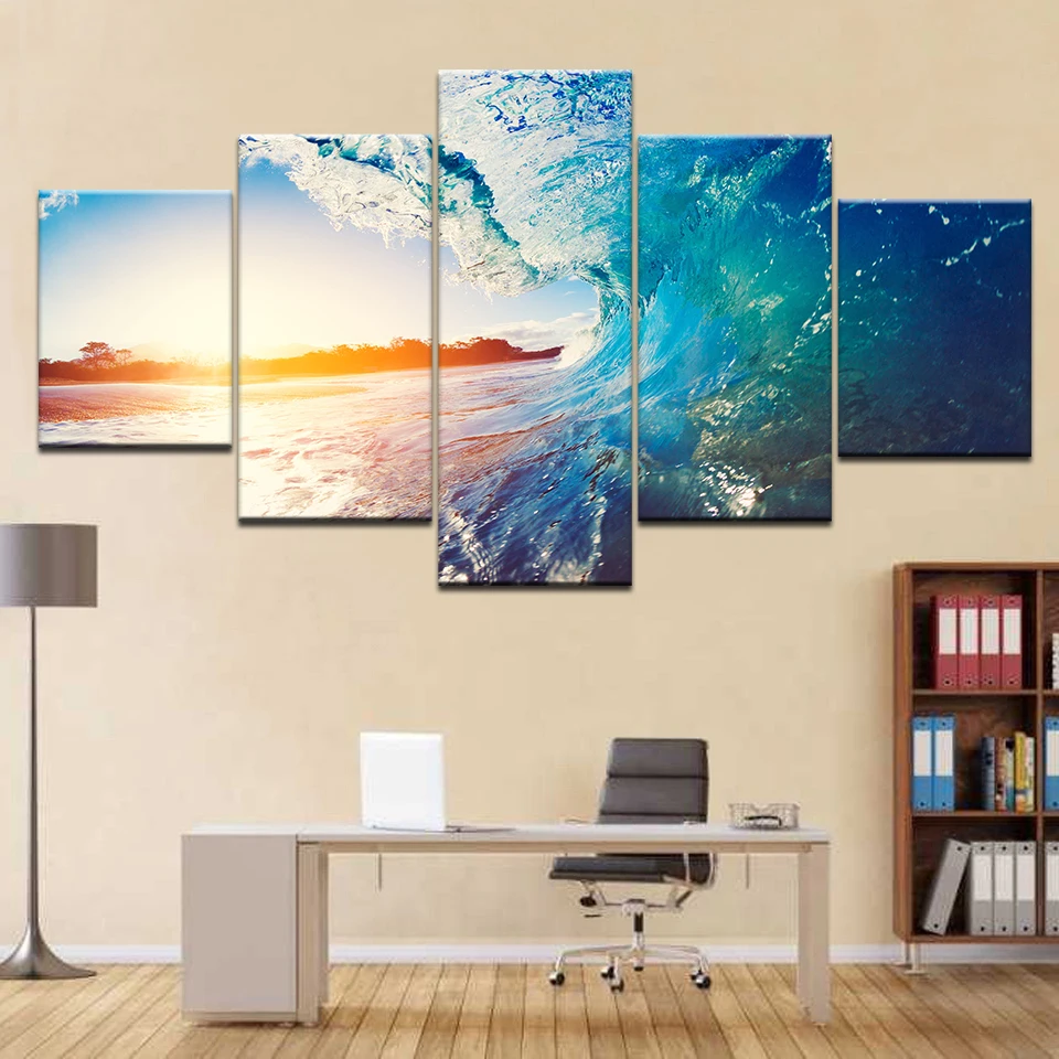 Wall Art домашний декор Гостиная живопись модульные фотографии 5 Панель ландшафт с