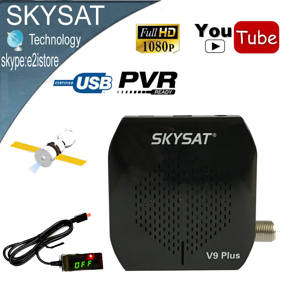 [Brazil] Ultra Mini Skysat V9 Plus Full HD Digital Satellite Receiver DVB-S2 MPEG-4 TV Tuner WiFi IKS CS Youtube Cline Youtube