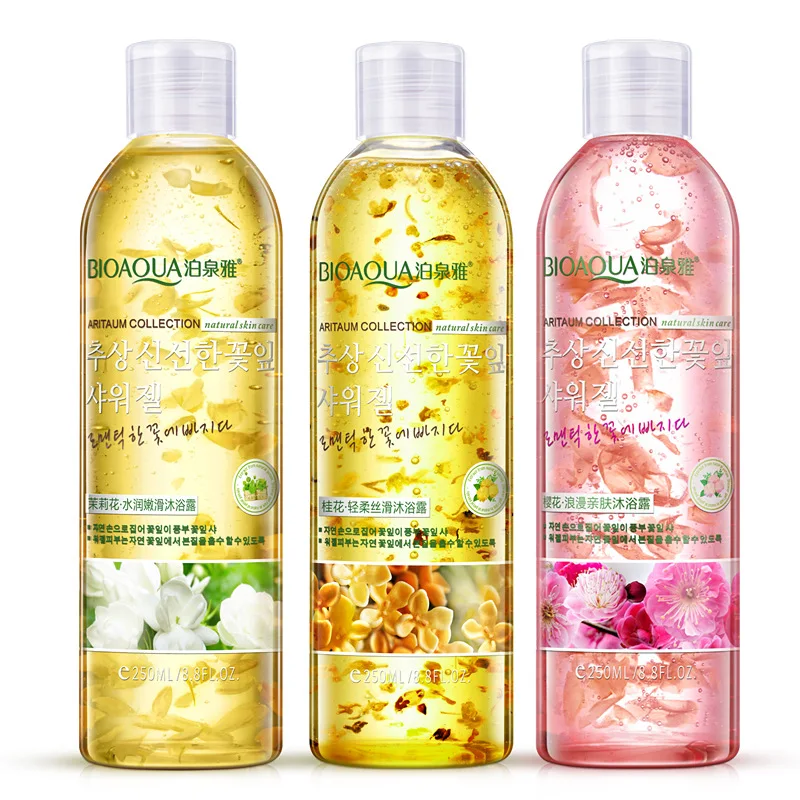 

BIOAQUA Fragrant Shower Gel Moisturizing Flower Petals Essencial Bath Body Care Lasting Fragrance To Soothe The Skin 250ml