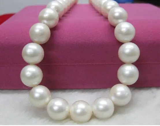 

natural AAA 18" 11-12mm genuine south sea White pearl necklace