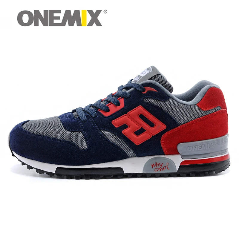 Onemix männer retro 750 laufschuhe gummi leder sport frauen trainer original turnschuhe atmungs weiblichen wanderschuhe jogging-schuhe