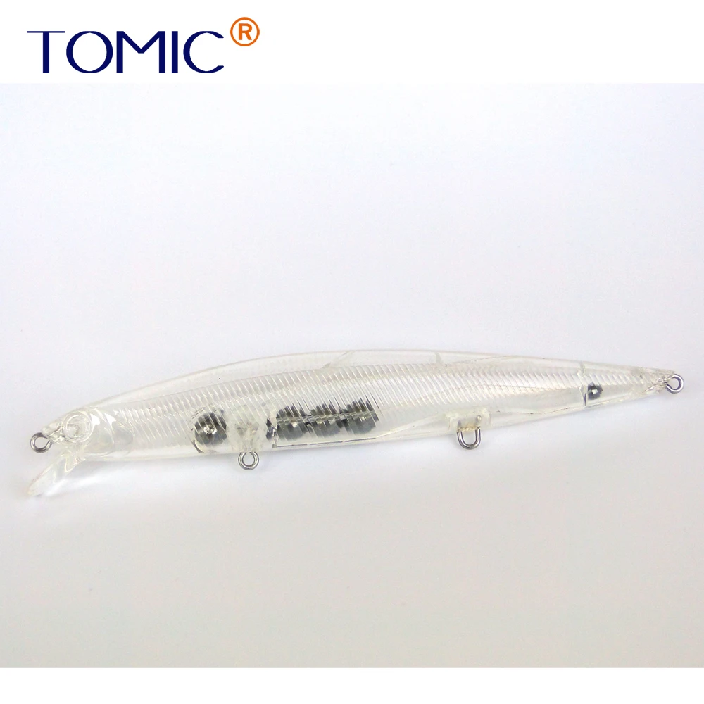 Tomic 10 pieces Insert 13cm Blank Body Saltwater Fishing Lure DIY Unpainted Plastic