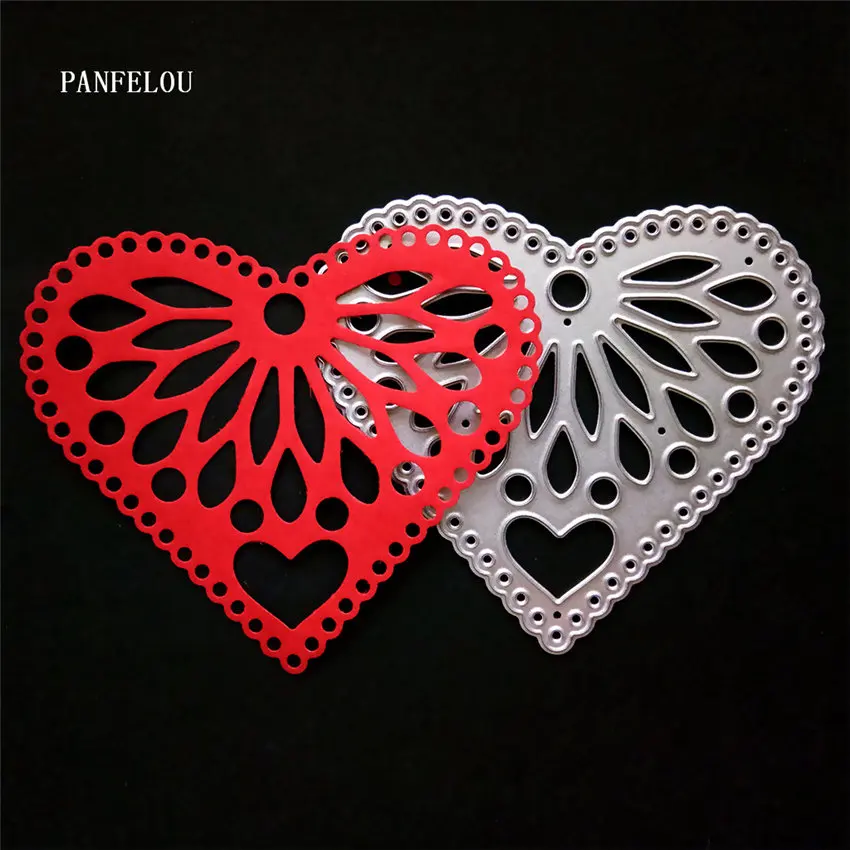 

PANFELOU Christmas Hole love Scrapbooking DIY album cards paper die metal craft stencils punch cuts dies cutting
