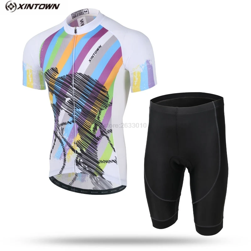 

XINTOWN Bretelle Cycling Clothing Summer Man 2019 Breathable Cycling Jersey Sets Pro Team Short Sleeve For MTB Cycling Clothing