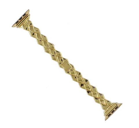 Rhombus Metal Strap for Apple Watch Band Series 6/5/4/3/SE Simple Fashion Bracelet for iWatch 38/42MM 40/44MM Belt