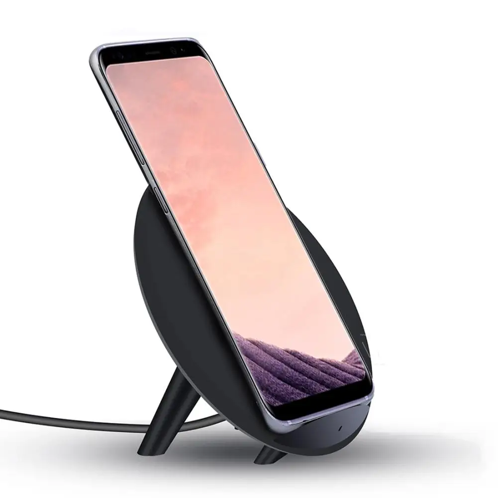 

Fast QI Wireless Charger Pad Stand for iPhone 8 Plus X Samsung Galaxy S8 Plus Huawei Xiaomi Wireless Charger Stand