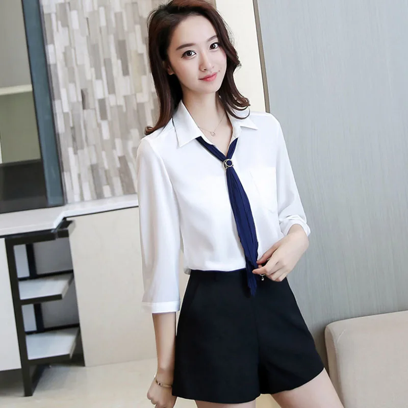 جديد ثلاثة أرباع كم سيدات الأعمال قميص