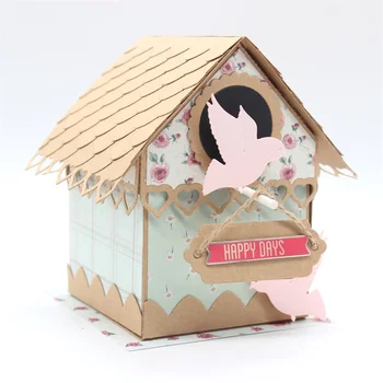 

ZFPARTY Birdhouse Explosion Box Metal Cutting Dies Stencils for DIY Scrapbooking/photo album Decorative Embossing DIY Paper Card