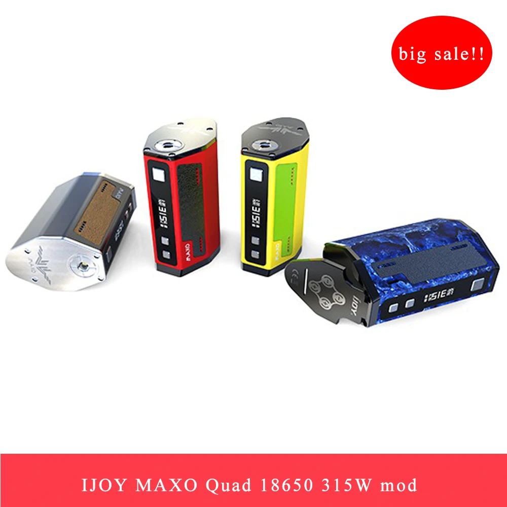 Clearance IJOY MAXO Quad 18650 315W Box Mod e cig TC Battery full temperature control and