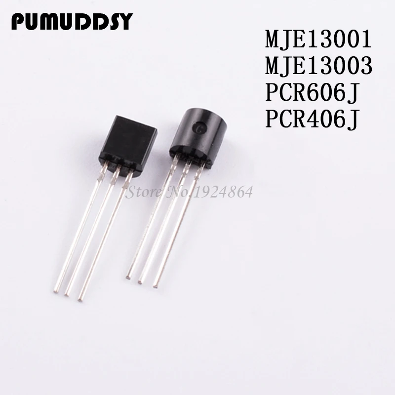 

100PCS MJE13001 MJE13003 PCR606J PCR406J 13001 13003 r606 r406 606j 406j TO-92 TO92 TRANSISTOR IC