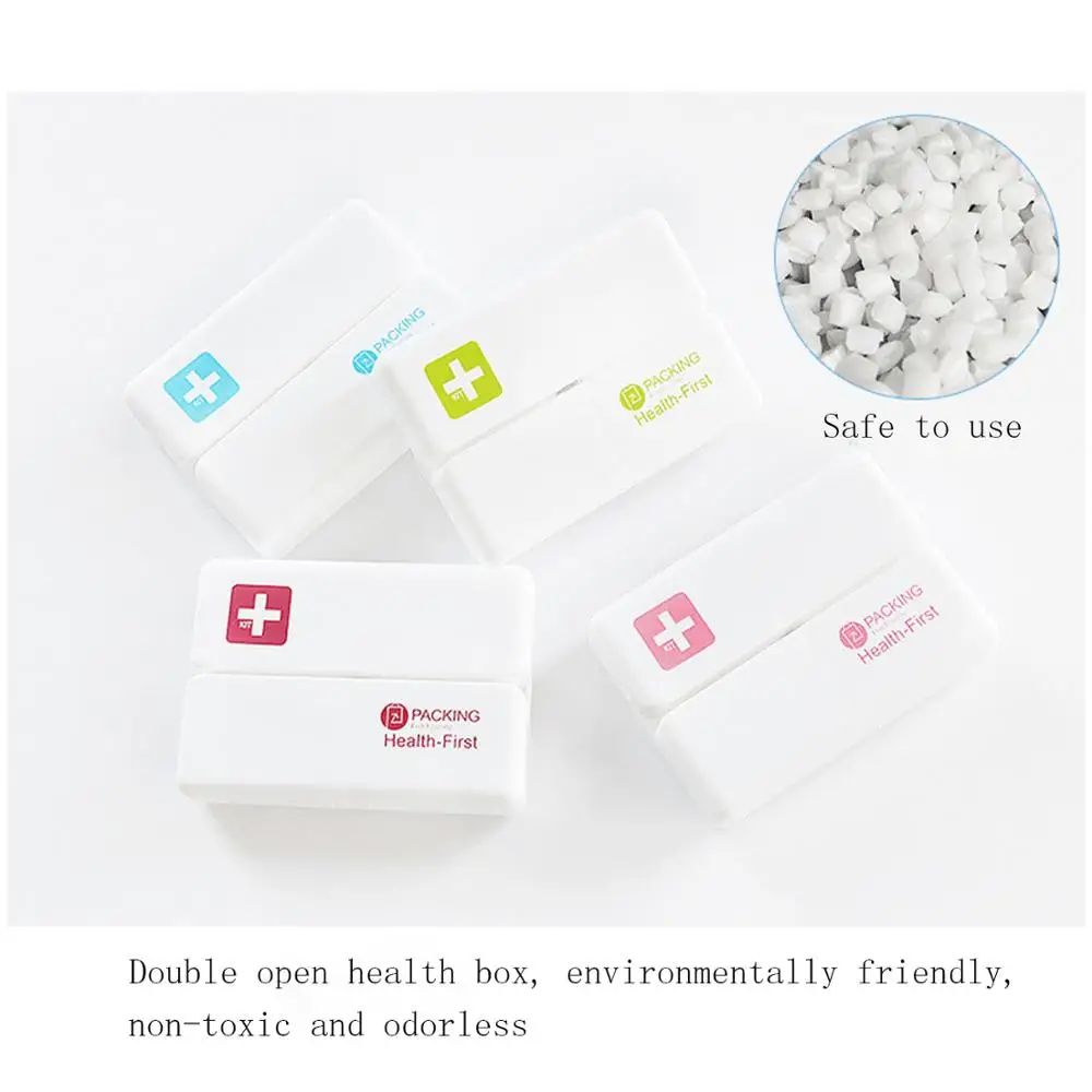 

1pc Mini Pill Box fashion Plastic Pill Box Medicine Case Foldable Container Drug Tablet Storage Travel Case Holder