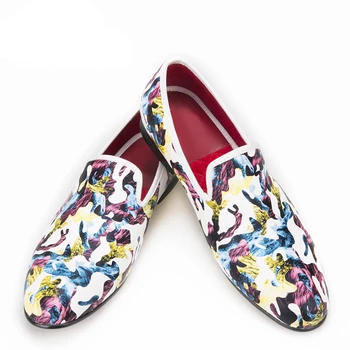 

Design Piergitar Handcrafted Multi-colors Tropical Camouflage Men's Casual Slipper men Loafer First Choice for Banquet