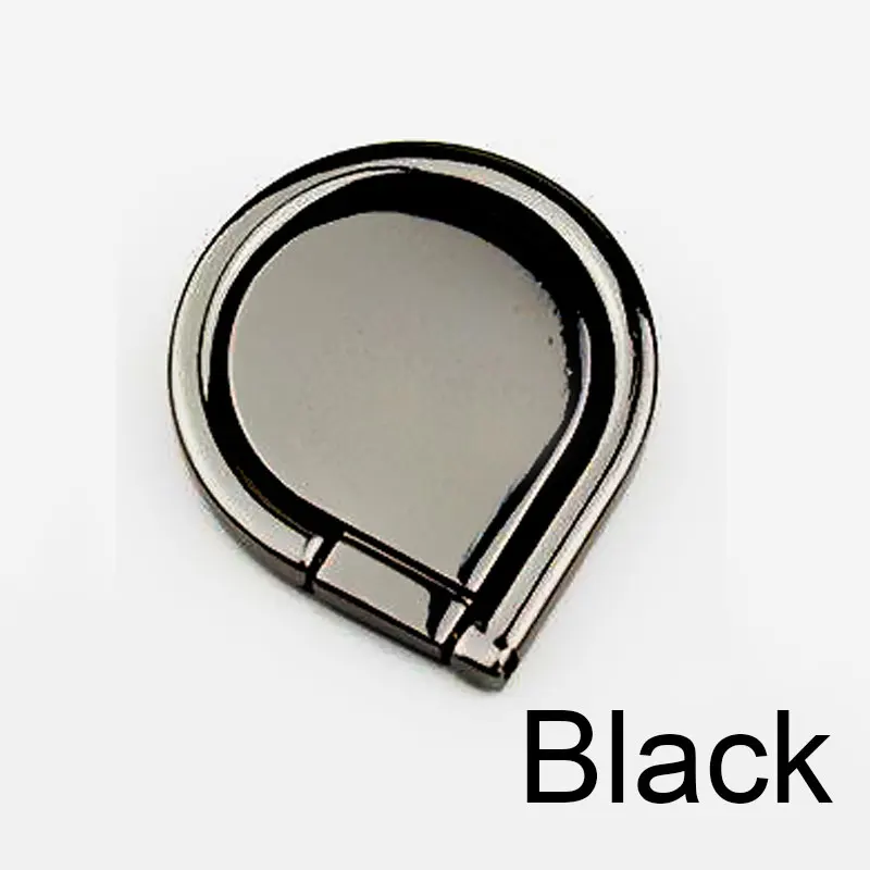 Металлическое кольцо-держатель на палец, вращающийся на 360 градусов Кронштейн-подставка для iPhone 5 5se Xiaomi redmi Note4X huawei P20, Универсальный сотовый телефон - Цвет: BLACK