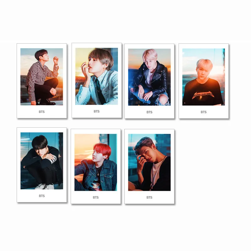 

KPOP Bangtan Boys ARMY JIMIN SUGA V Album Photo Card Hip Hop Self Made Paper Cards Photocard XK531