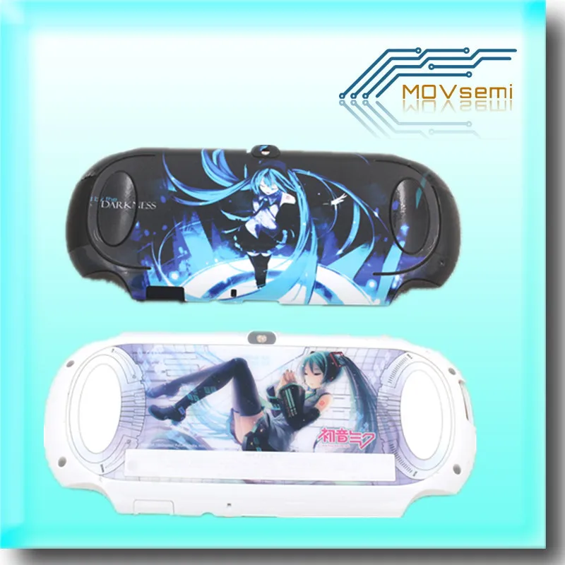 Free Shipping Original for PS VITA 1000 psvita 1000 Game Console Back Cover Hatsune Miku Skin