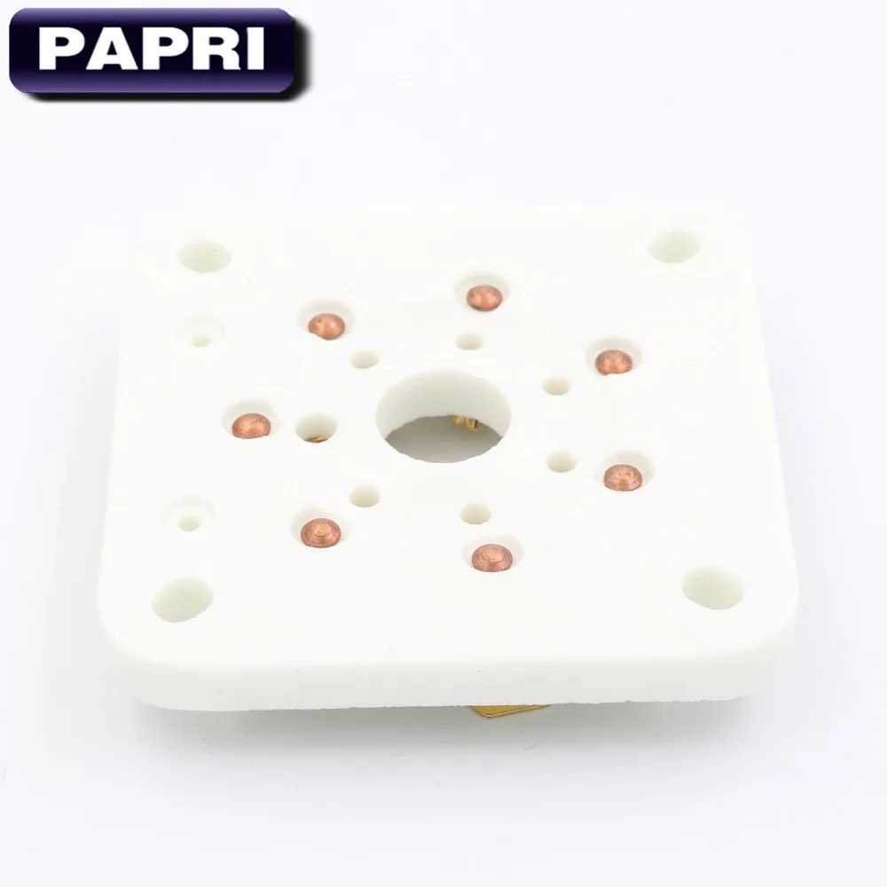 PAPRI 1PCS Ceramic B7A Gold Plated 7pin Tube Sockets Audio HIFI DIY For 6C33 829B 3C33 3E29 832A | Электроника