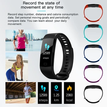 

Cewaal BT4.0 IP67 Waterproof Phone Mate Smart Wristband Blood Pressure Smartwatch Multifunction Heart Rate Smart Bracelet