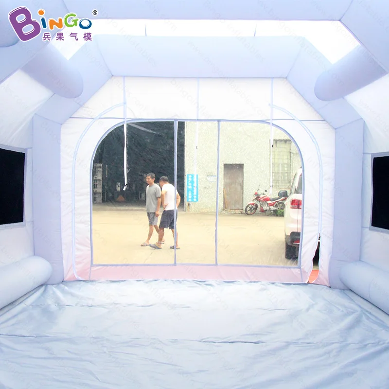  Free shipping inflatable spray paint booth with filters high quality 10m rectangle tent for car spr