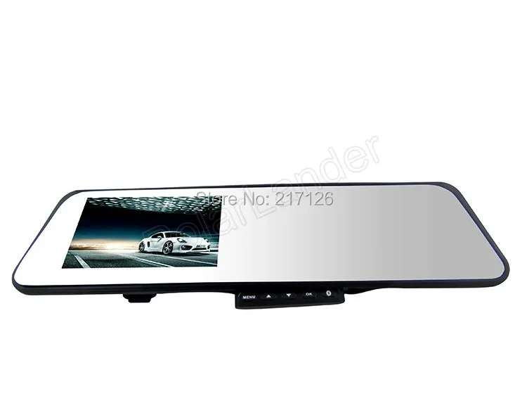 Автомобиль Зеркало заднего вида Камера видео Поддержка GPS TF карты вида Cam 4.3 дюймов TFT ЖК-дисплей сенсорный экран Full HD1080P 120 градусов объектив