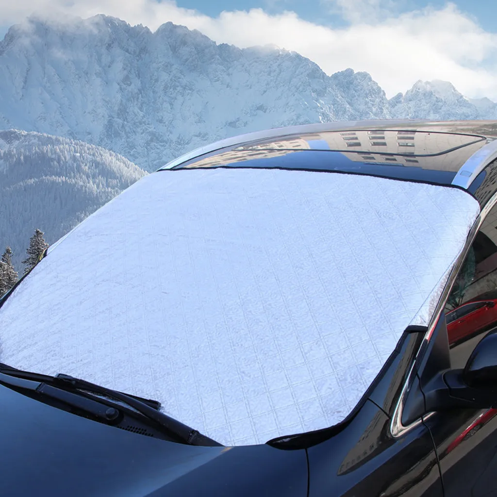 Уплотненное стекающееся половинное покрытие для лобового стекла автомобиля, защита от снега, пылезащитный дождевик, магнитный зеркальный защитный чехол