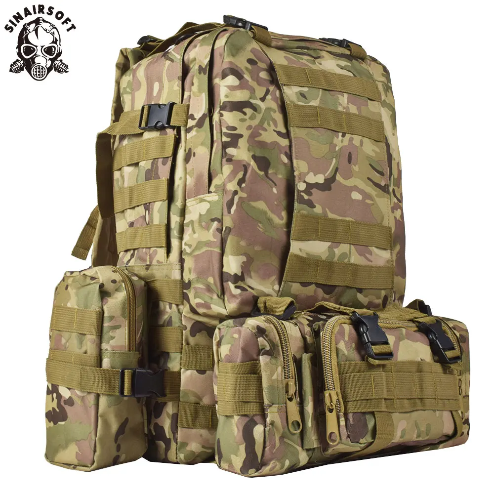  SINAIRSOFT 50L Molle Tactical backpack Multifunction High capacity Assault Travel Military Camoufla