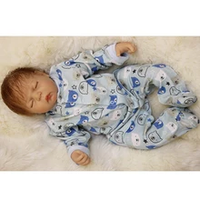 Silicone Lifelike Reborn Boy Baby Doll 20 Inch 50 cm Realistic Alive Newborn Babies Cloth Body Dolls Toy Kids Birthday Xmas Gift