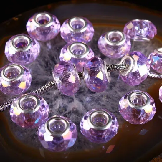 

Free Shipping 36PCS Purple Amethys/purple/violet AB Crystal Glass Beads