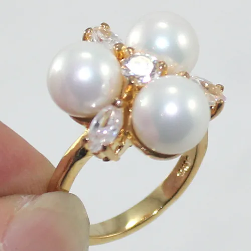 

New Design !6 Clour Free Shipping 8MM Pink /Black/Multi/ Blue/Gold/White South Sea Shell Pearl Ring