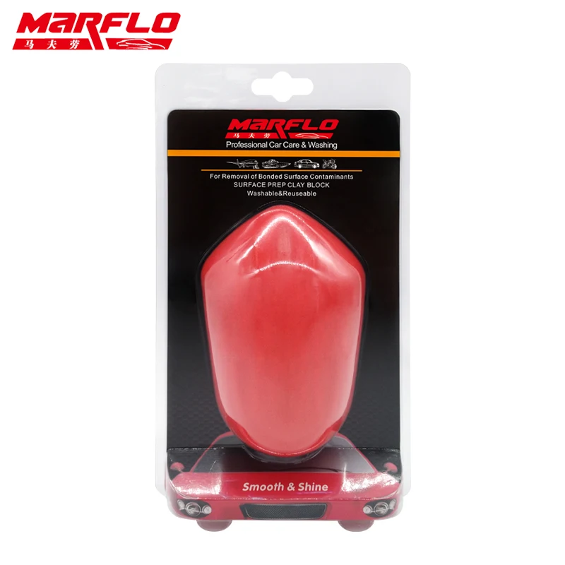 Marflo Car Care Paint Cleaner Magic Clay Bar Block Speed Clay 2.0 use before Car Wax and Car Coating