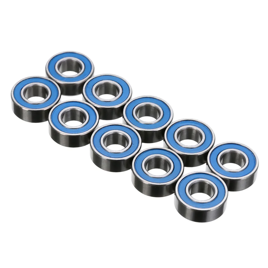 10Pcs/Set MR115 2RS Ball Bearings 5x11x4mm Miniature Blue Rubber Sealed