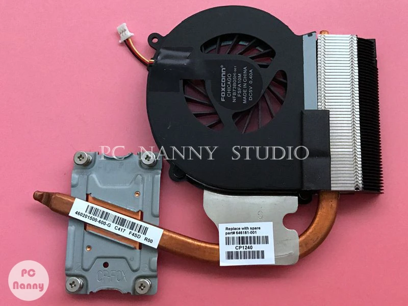 

646181-001 Genuine for HP 630 2000 CQ43 G43 CQ57 G57 430 431 435 Cpu Cooling fan Heatsink Assembly Radiator Cooler