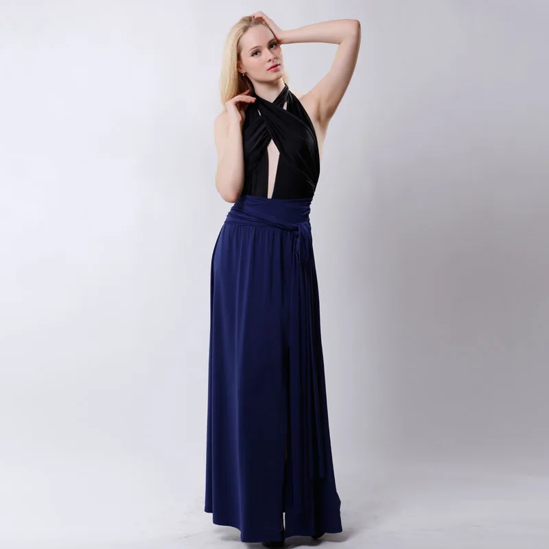 A Forever летние женские юбки с высокой талией модная длинная боковая юбка-карандаш с вырезом сексуальные тонкие Макси повседневные юбки longas Saias AFF988 - Цвет: Navy Blue
