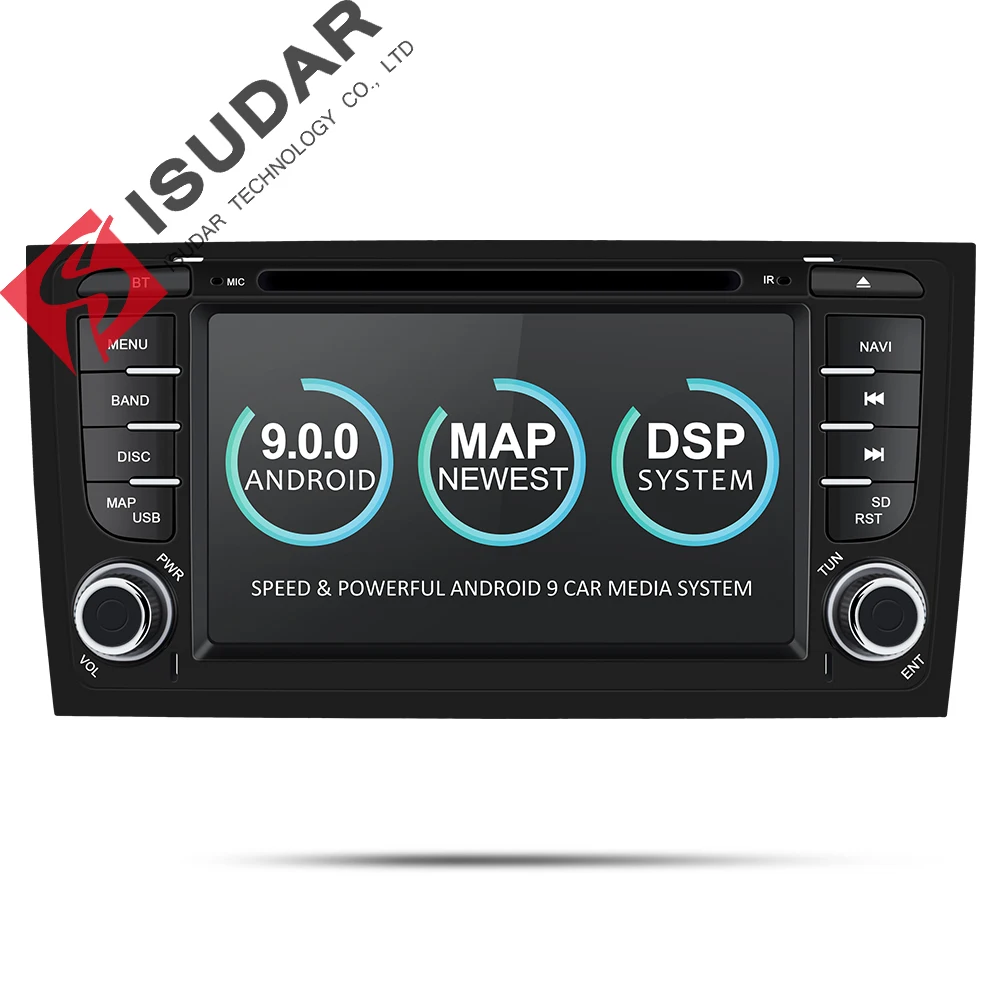 

Isudar 2 Din Auto Radio Android 9 For Audi/A6/S6/RS6 CANBUS Quad Core RAM 2G Car Multimedia Video DVD Player GPS USB DVR FM/AM