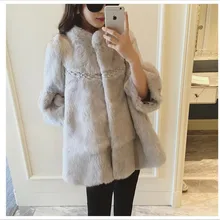 2016 Winter Fur Temperament Women’s Fashion High-end New Imitation Rabbit fur Coat Han Edition Loose Coat Coat big Yards Fur