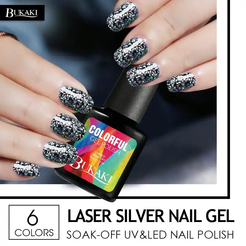 Detail Feedback Questions About Bukaki Glitter Laser Silver Nail