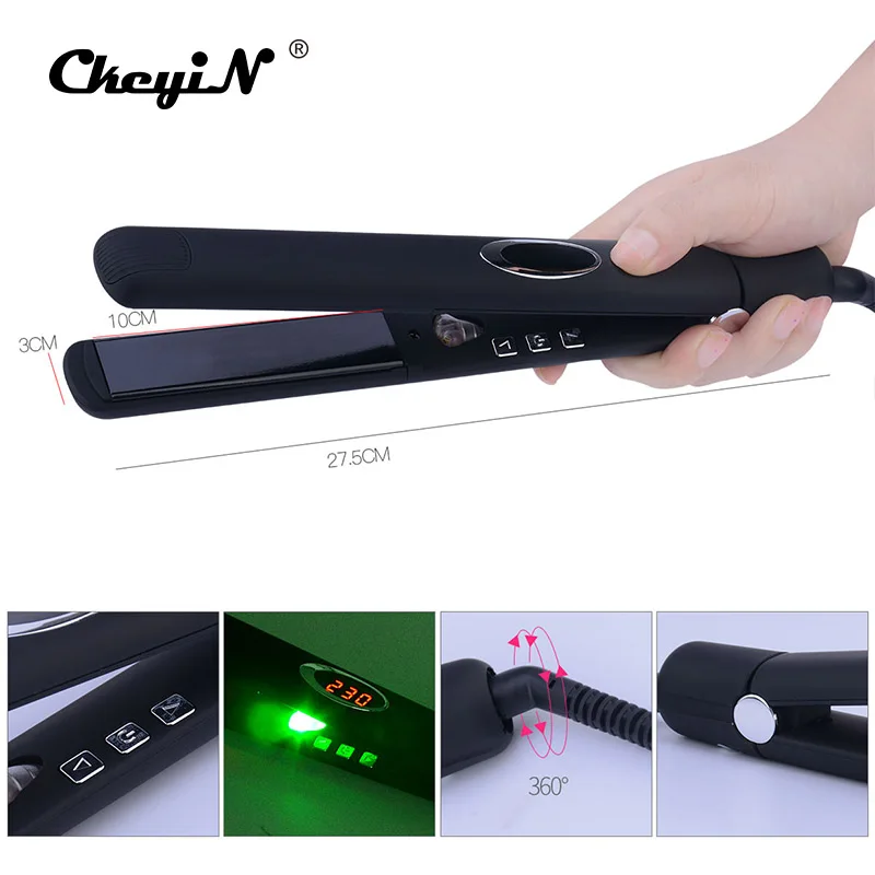 

100-240V 2 in 1 Straightener Straightening Irons Curler Hairs Flat Iron Wide Plate Temperature Adjustable Heating Negative Ions