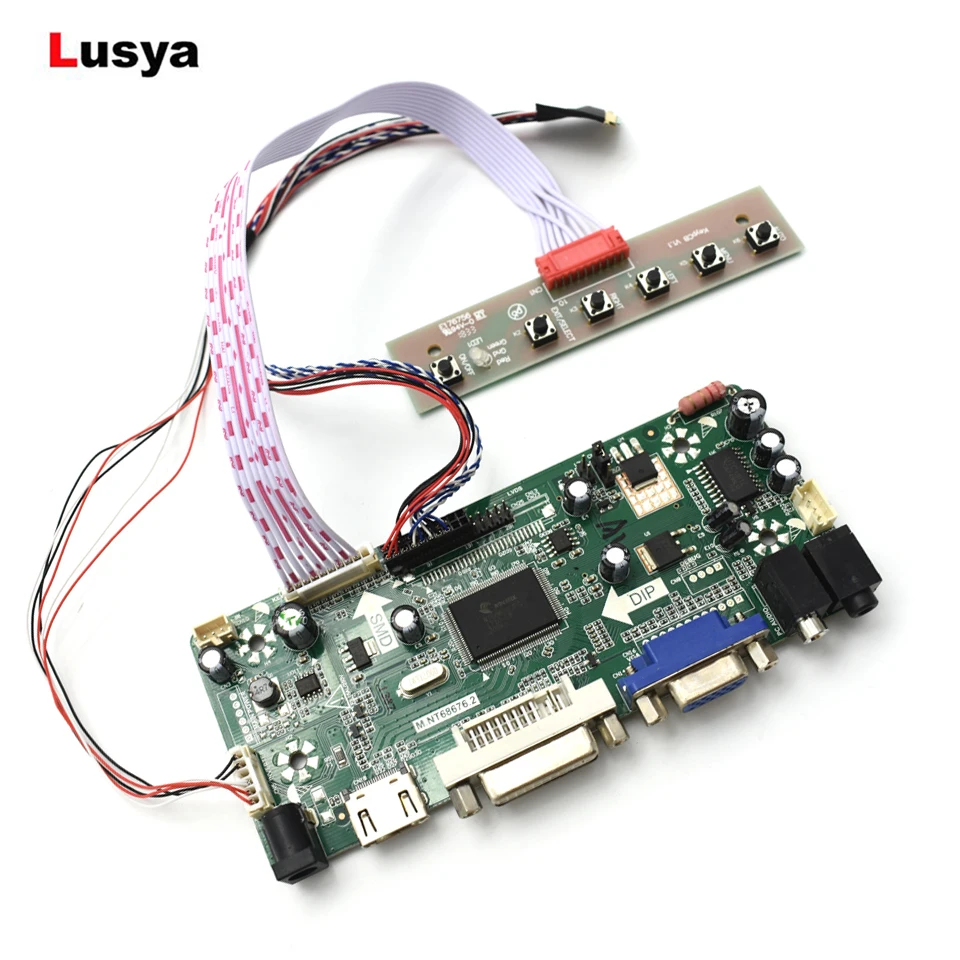 

Interface Controller Drive Board HDMI DVI VGA with AUDIO For Panel 14 inch LP140WH4 BT140GW01 1366*768 LVDS 40pins A4-012