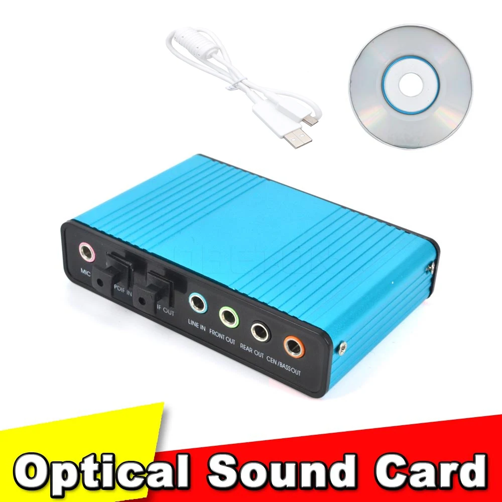 USB 2.0 Sound Card Audio Card CM6206 Chipset Channel 5.1 Sound Card
