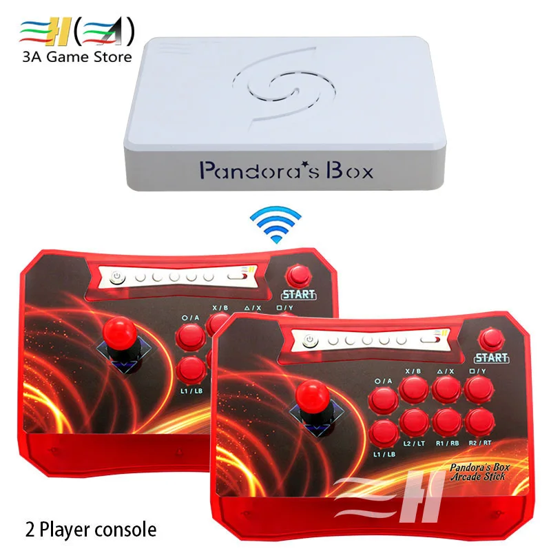 Pandora's Box 6 Wireless Arcade Stick Console Set Pandora Box 6 1300 in 1 Multi Game Board PS3 PC Arcade Controller Console 3d