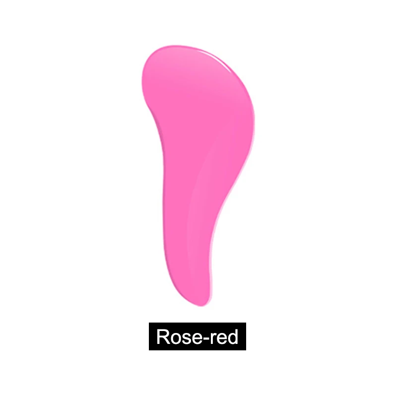 rose red Пластиковый Антистатический гребень для укладки кудрявые длинные Расческа для прямых волос Парикмахерские массажные расчески все - Цвет: rose red