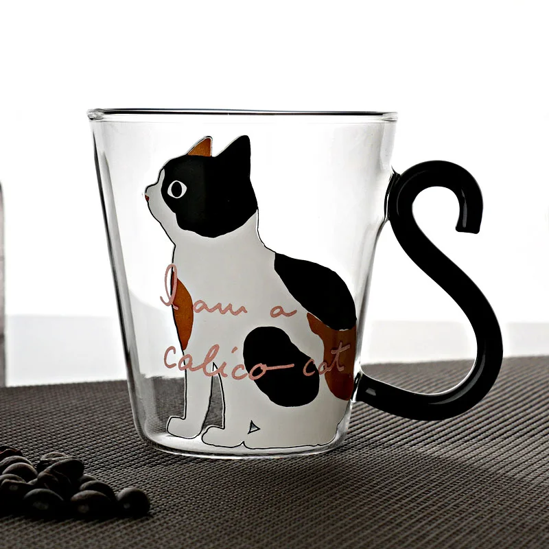 Gllead Creative Cartoon Cute Cat Double Wall Gl Mugs 350ml Coffee Gllead Creative Cartoon Cute Cat Double Wall Gl Mugs 350ml Coffee And Tea Mug Breakfast Milk Teacup Best Gifts In From Home Garden On