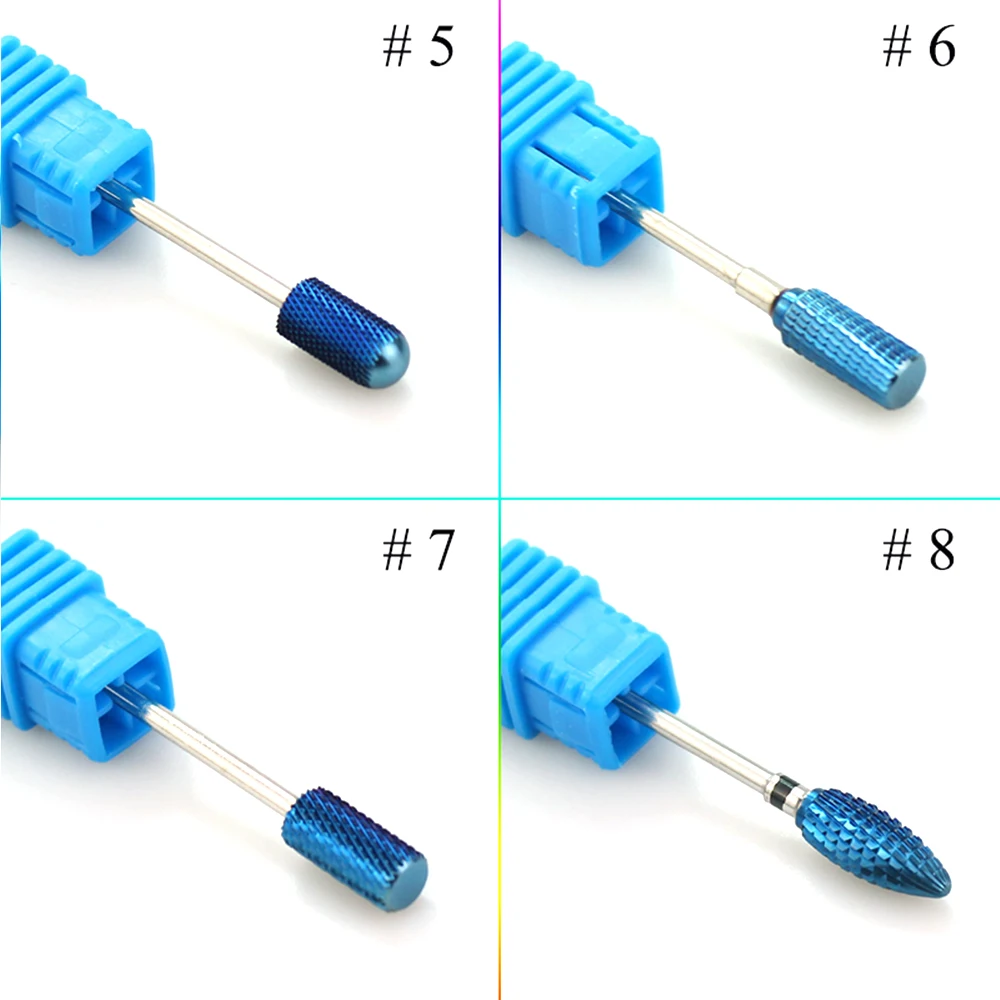 1 шт. синие твердосплавные фрезы для ногтей роторные фрезы для удаления кутикул фрезы для педикюра Инструменты для дизайна ногтей