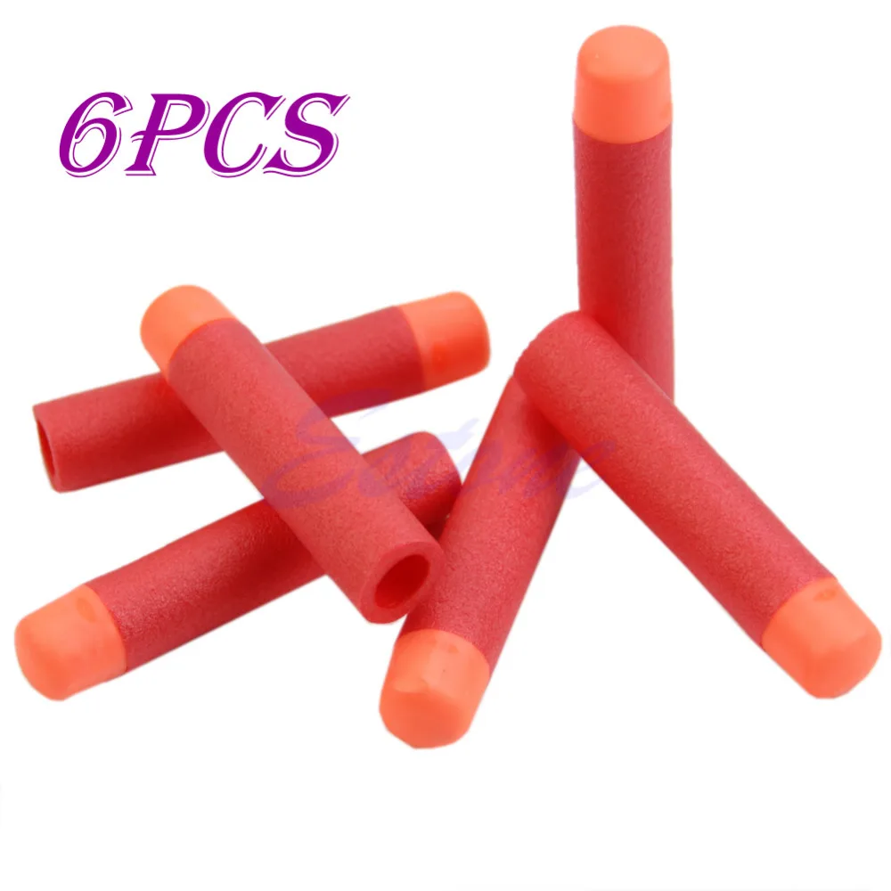 

6 Pc/ Lots Refill Darts Sniper Bullet Blaster for Toy Gun Nerf N-Strike Mega
