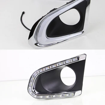 

Car flashing 2PCS DRL For Chevrolet Chevy TRAX 2014 2015 2016 Daytime Running Lights fog lamp cover 12V Daylight