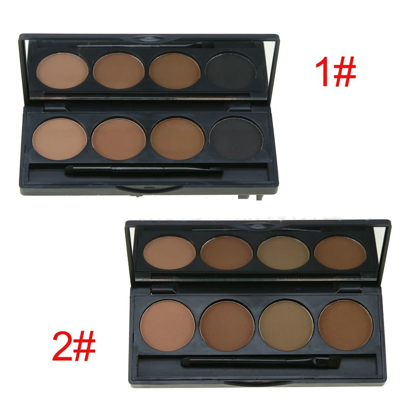 

No Label Cosmetic 4 color Makeup Eyebrow powder eyebrow kit with brush Eye Brow makeup palette Make up Eyebrow palette