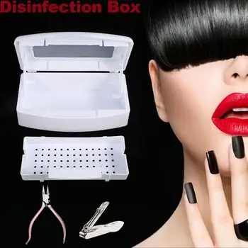 

Nail Art Nail Tools Sterilizer Tray Sterilization Box Disinfection Container Manicure Tools for Salon Nails Accessoires